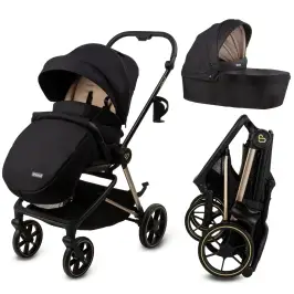 Kidwell VELMONT Black/Beige stroller with bassinet