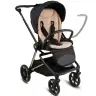 VELMONT Black/Beige stroller with bassinet