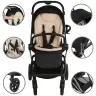 VELMONT Black/Beige stroller with bassinet