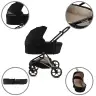 VELMONT Black/Beige stroller with bassinet