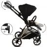 VELMONT Black/Beige stroller with bassinet