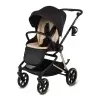 VELMONT Black/Beige stroller with bassinet