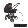 VELMONT Black/Beige stroller with bassinet