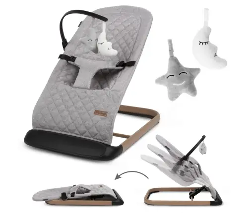 LARO Full Grey/Wooden baby bouncer