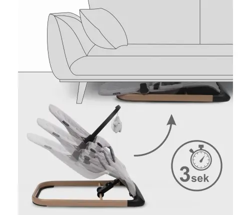 LARO Full Grey/Wooden baby bouncer