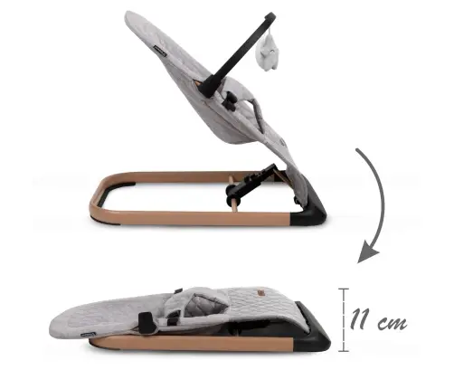 LARO Full Grey/Wooden baby bouncer