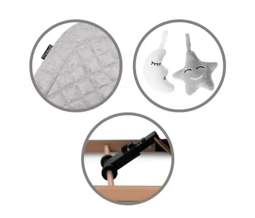 LARO Full Grey/Wooden baby bouncer