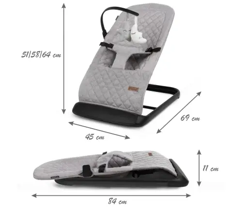 LARO Full Grey/Black baby bouncer
