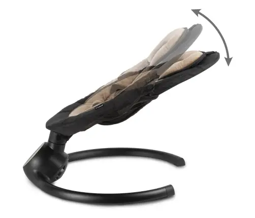 REVE Black/Gold 2-in-1 electric baby bouncer