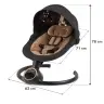 REVE Black/Gold 2-in-1 electric baby bouncer