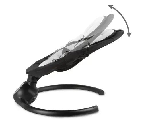 REVE Black/Silver 2-in-1 electric baby bouncer