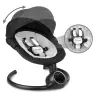 REVE Black/Silver 2-in-1 electric baby bouncer