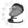 REVE Black/Silver 2-in-1 electric baby bouncer