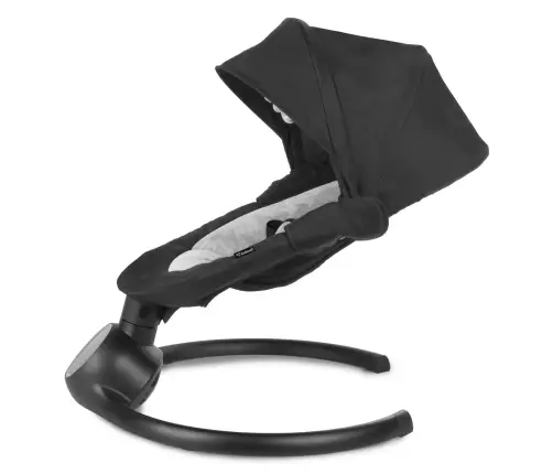 REVE Black/Silver 2-in-1 electric baby bouncer