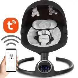 Kidwell REVE Black/Silver 2-in-1 electric baby bouncer