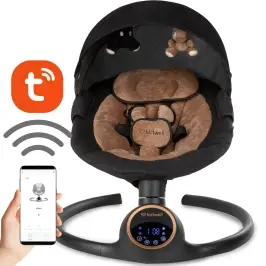 Kidwell REVE Black/Gold 2-in-1 electric baby bouncer