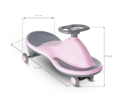 ROLLO Pink gravity ride-on toy