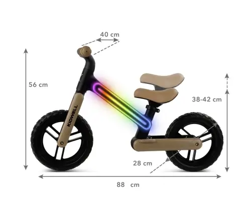 SUNO Black/Beige balance bike