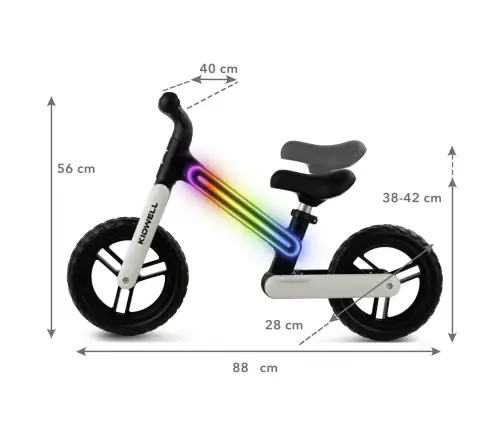 SUNO Black/White balance bike