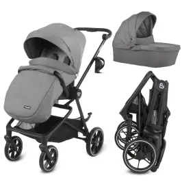 Kidwell VELMONT Gray stroller with bassinet