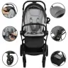 VELMONT Gray stroller with bassinet
