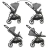 VELMONT Gray stroller with bassinet
