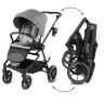 VELMONT Gray stroller with bassinet