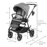 VELMONT Gray stroller with bassinet