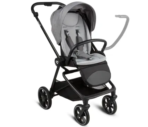 VELMONT Gray stroller with bassinet
