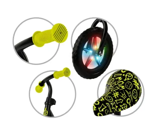 REBEL LED Neon Yellow balance bike