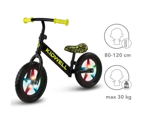 REBEL LED Neon Yellow balance bike