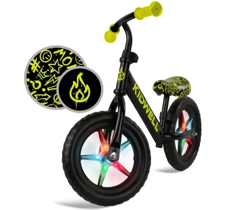 REBEL LED Neon Yellow balance bike