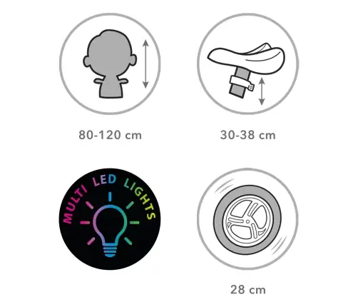 REBEL LED Neon Yellow balance bike