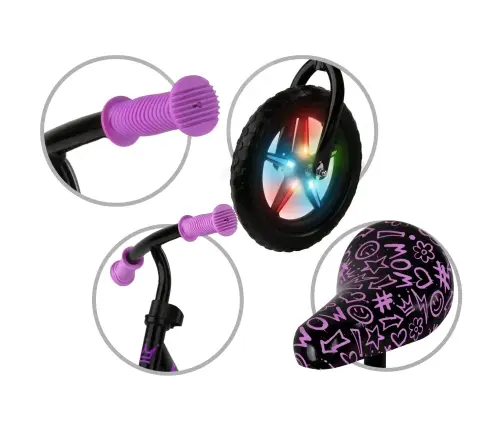 REBEL LED Neon Pink balance bike