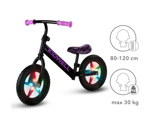 REBEL LED Neon Pink balance bike