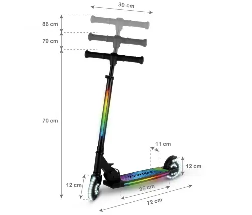 MIDO Black folding scooter