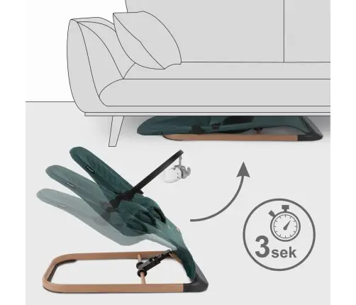 LARO Green/Wooden baby bouncer