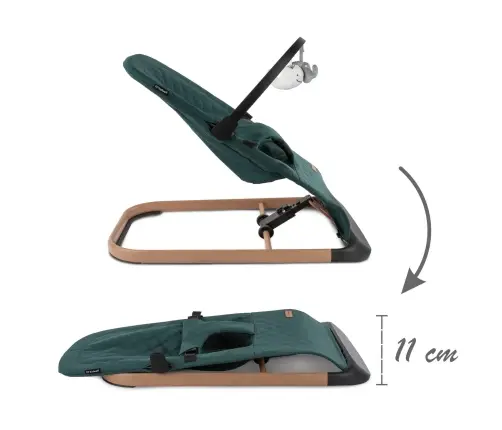 LARO Green/Wooden baby bouncer