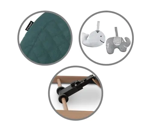 LARO Green/Wooden baby bouncer