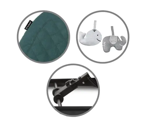 LARO Green/Black baby bouncer