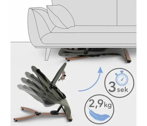 Kidwell RUBI Green/Black baby bouncer