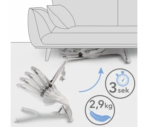 Kidwell RUBI Gray/White baby bouncer