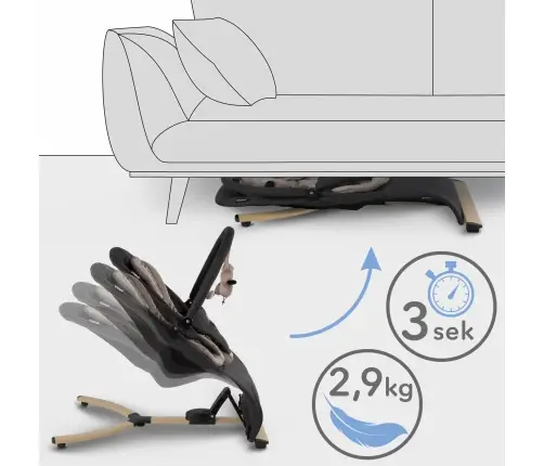 Kidwell RUBI Black/Gold baby bouncer