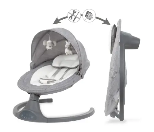 Kidwell LUXI DARK MELANGE 2-in-1 electric baby bouncer