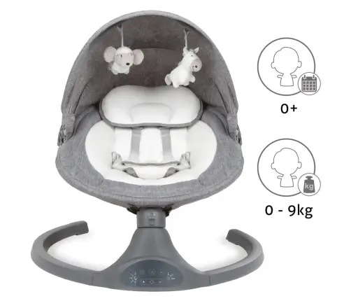 Kidwell LUXI DARK MELANGE 2-in-1 electric baby bouncer