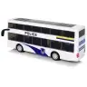White Double-decker Police Bus with Pull Down Sound