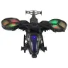 Military Helicopter Huge Wings Lights Sound Rotates