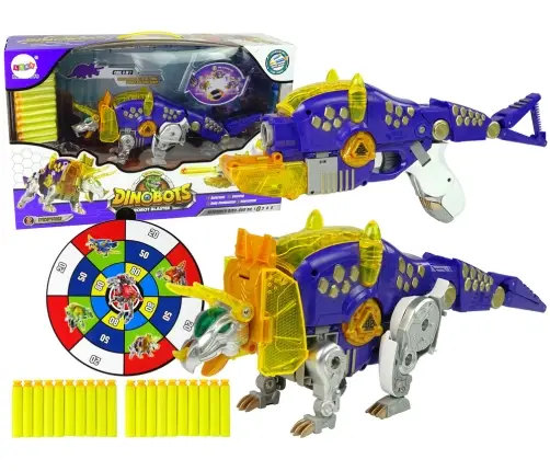 Dinobots 2 in 1 Dinosaur Shotgun Purple Triceratops Shield