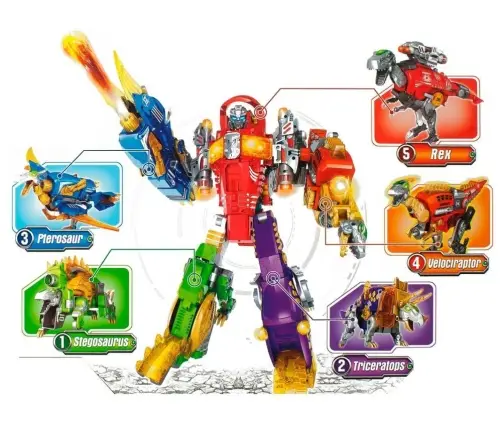 Dinobots 2 in 1 Dinosaur Shotgun Purple Triceratops Shield