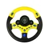 Interactive Yellow Steering Wheel Driving Simulator Sounds Lights